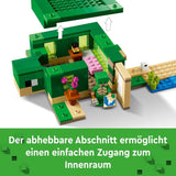LEGO Minecraft The Turtle Beach House Speelgoedhuis met accessoires voor meisjes en jongens vanaf 8 jaar, set met dieren en personages uit de videogame, cadeau voor gamers 21254 Bouwsets Besuche den LEGO-Store