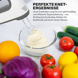 Clatronic-mixer | Kraftvoller 400 Watt-motor | Handmixer | Turbostufe & 5 Geschwindigkeitsstufen | Handmixer | Spülmaschinengeeignete Edelstahlquirle Und-Knethaken | HM 3775 Keuken Naty Shop
