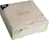 Papstar, 50 servetten "ROYAL Collection" 1/4-vouw 40 cm x 40 cm grijs "Casali", #84889 (pak van 2)