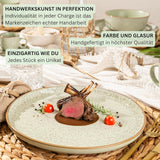 SÄNGER Rio Munt | Serviesset van steengoed voor 6, 6 borden, 6 dessertborden, 6 kommen, mintgroen | DE WAARDE-COLLECTIE