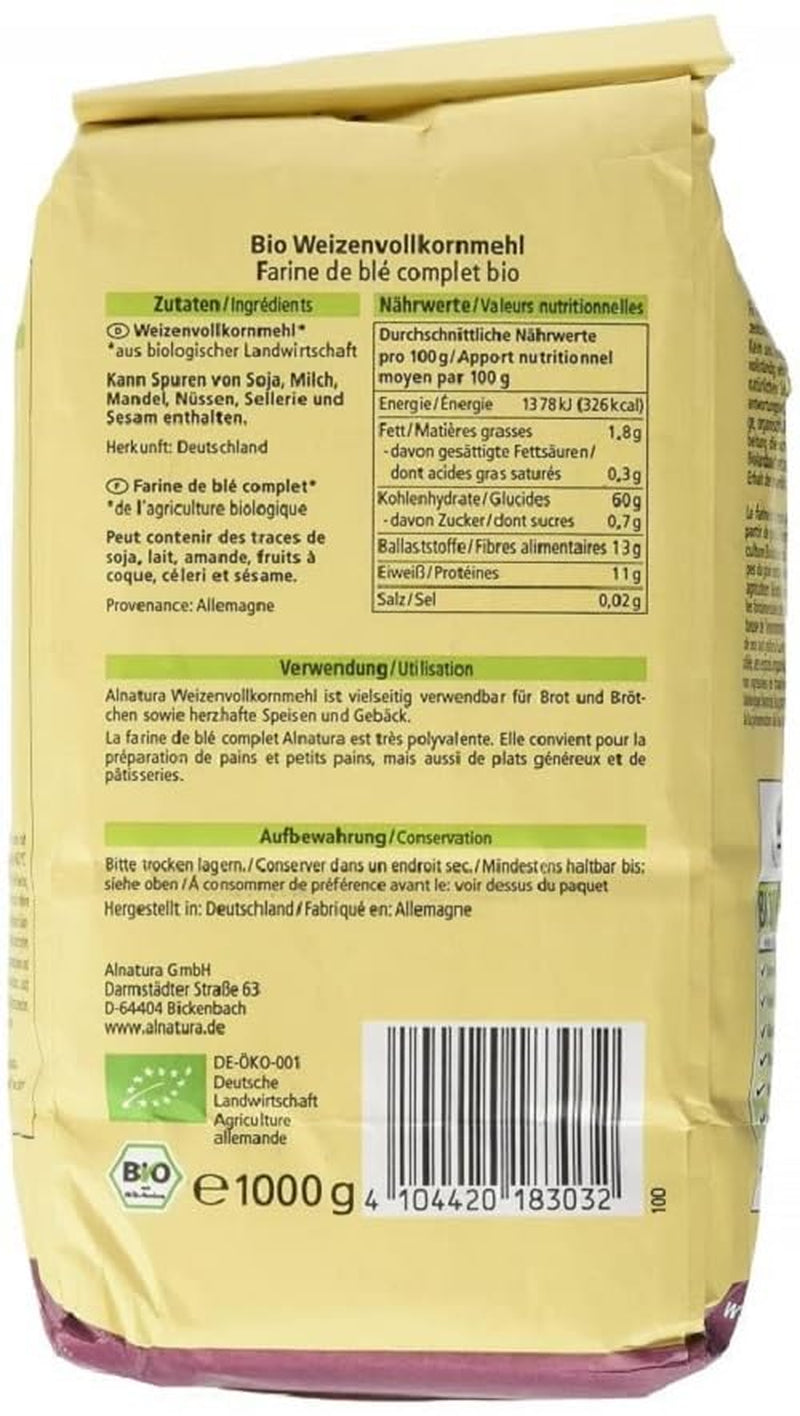 Biologisch volkorenmeel, 1 kg