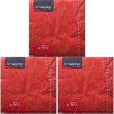 50 tissues, katoen, 33 x 33 cm, 2-laags, FSC rood, cellulose, 33 x 33 cm (pak van 3)