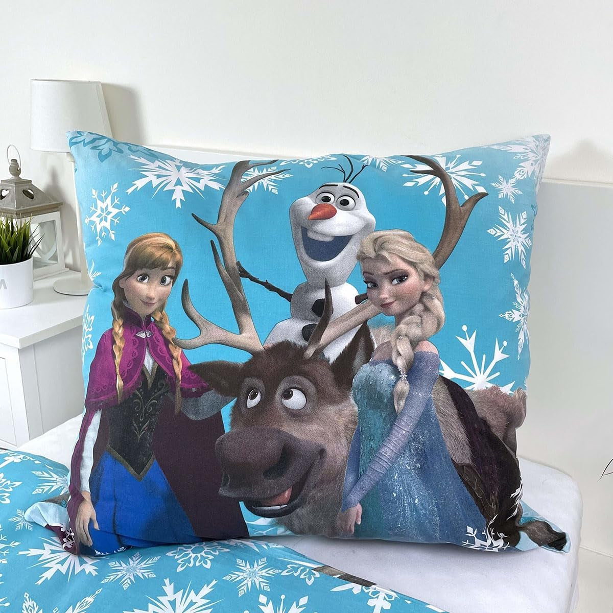 Disney Frozen Sneeuwvlokken, kinderbedlinnen, 100% katoen Beddengoed - kinderen Naty Shop