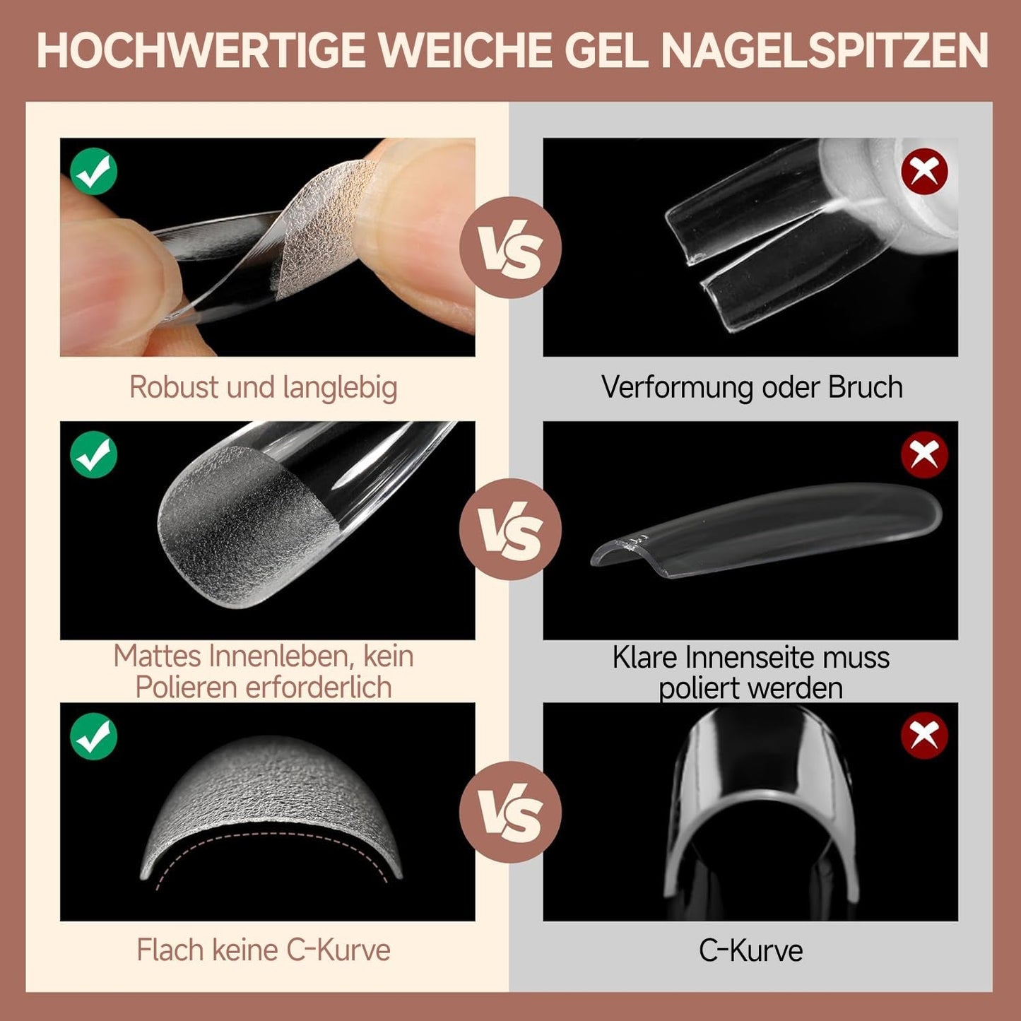 Ballerina Gel Nagel Tips 216 stks 12 Maten Zachte Gel Nagel Tips Volledige Dekking Nagelverlenging Set Semi Matte DIY Thuis Kunst
