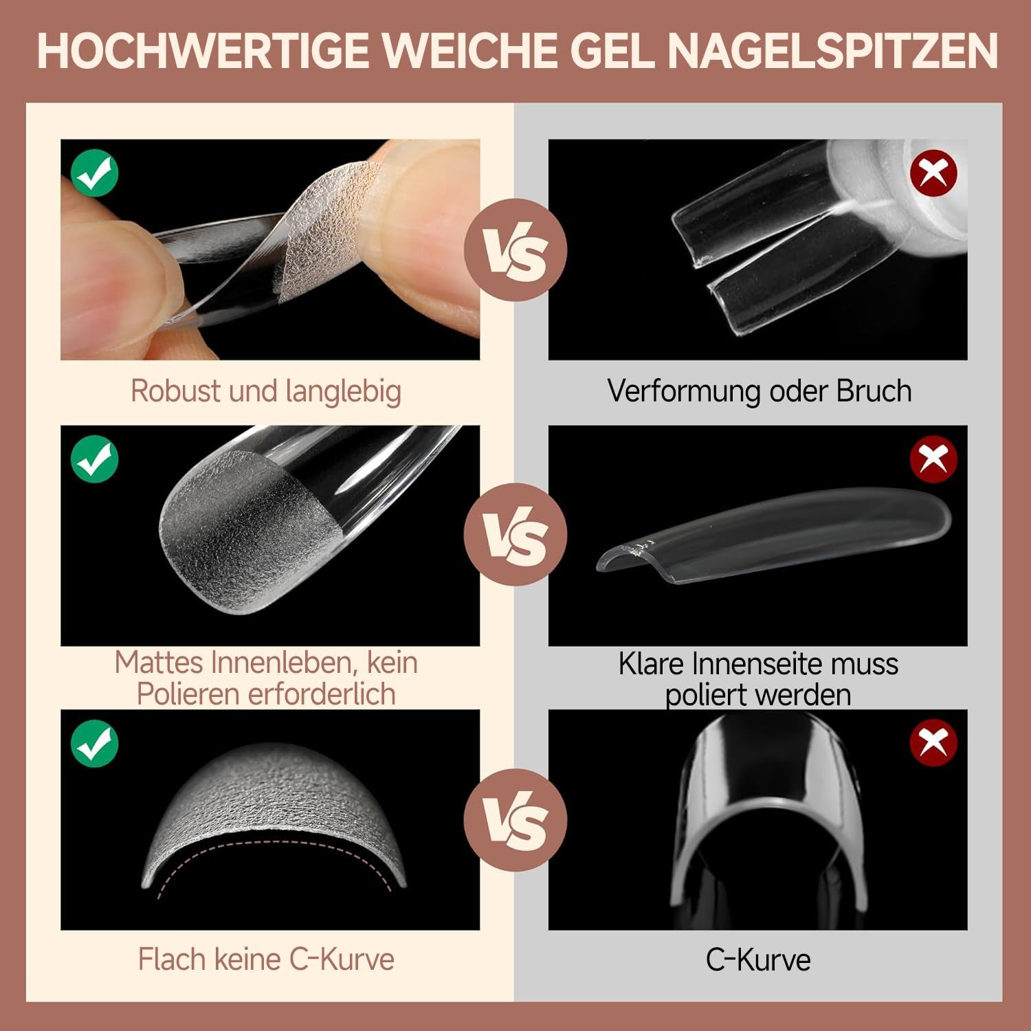 Ballerina Gel Nagel Tips 216 stks 12 Maten Zachte Gel Nagel Tips Volledige Dekking Nagelverlenging Set Semi Matte DIY Thuis Kunst