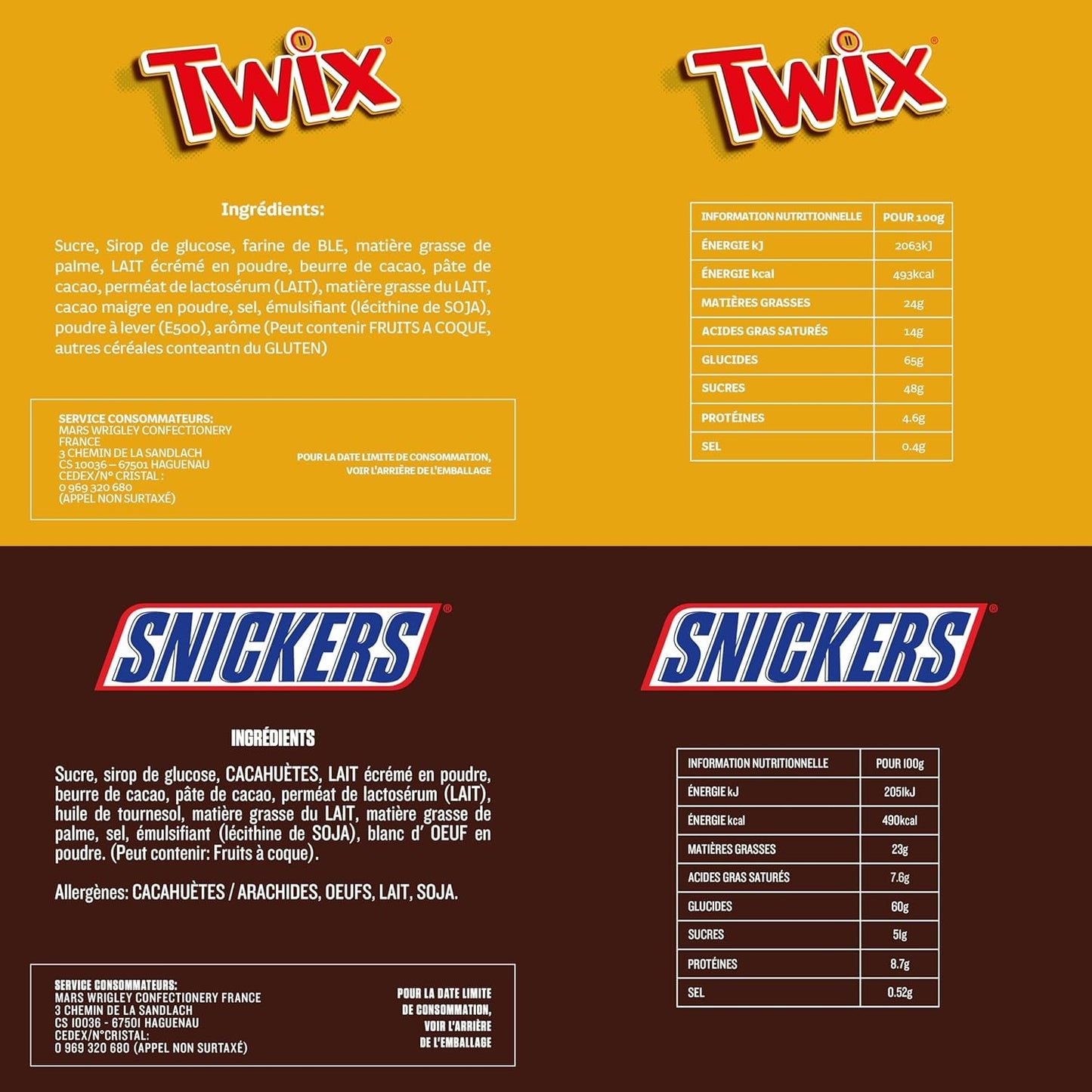 Gemengde mini's, Snickers, Bounty, Twix, Milky Way, chocolade bulkverpakking, één pakket (1 x 400 g) (pak van 5)