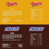 Gemengde mini's, Snickers, Bounty, Twix, Milky Way, chocolade bulkverpakking, één pakket (1 x 400 g) (pak van 5)