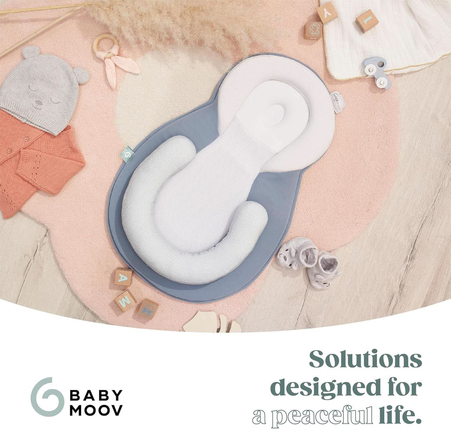 Babymoov Cosydream Mozaïek positioneringskussen voor baby's om krampjes te verlichten en plagiocefalie te voorkomen, 0-3 maanden Accessoires Voeding en borstvoeding Bebe Naty Shop