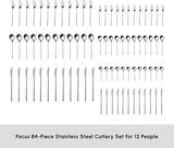 Karaca Focus Elegance, 84-delige bestekset, 12 personen Kitchen Naty Shop