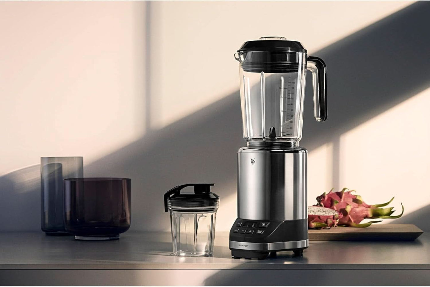 WMF Kult Pro Multifunctionele mixer Hoogwaardige mixer, 30.000 U/Min, Smoothie Maker, Standmixer, Ice-Crush-functie, 4 Mixbehälter Inkl. Togo-Verschluss Keuken Naty Shop