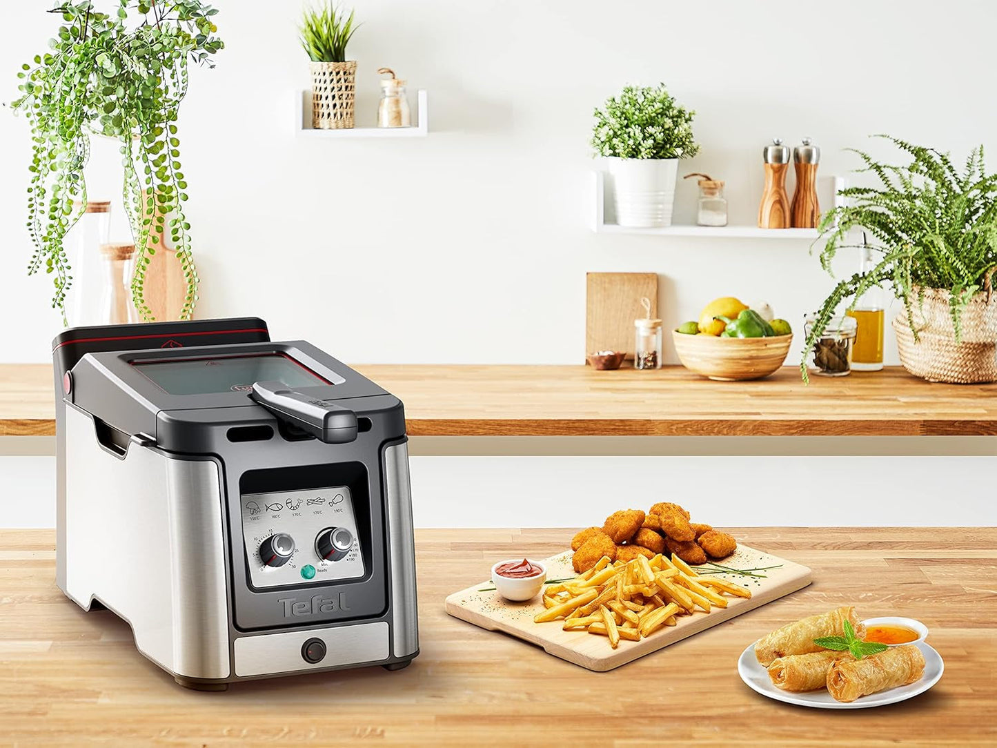 Tefal FR600D Clear Duo Frituurpan, frituren met minder rook en geurtjes, inhoud 1,2 kg, thermostaat, timer, groot kijkvenster zonder condens Huishoudelijke apparaten Naty Shop