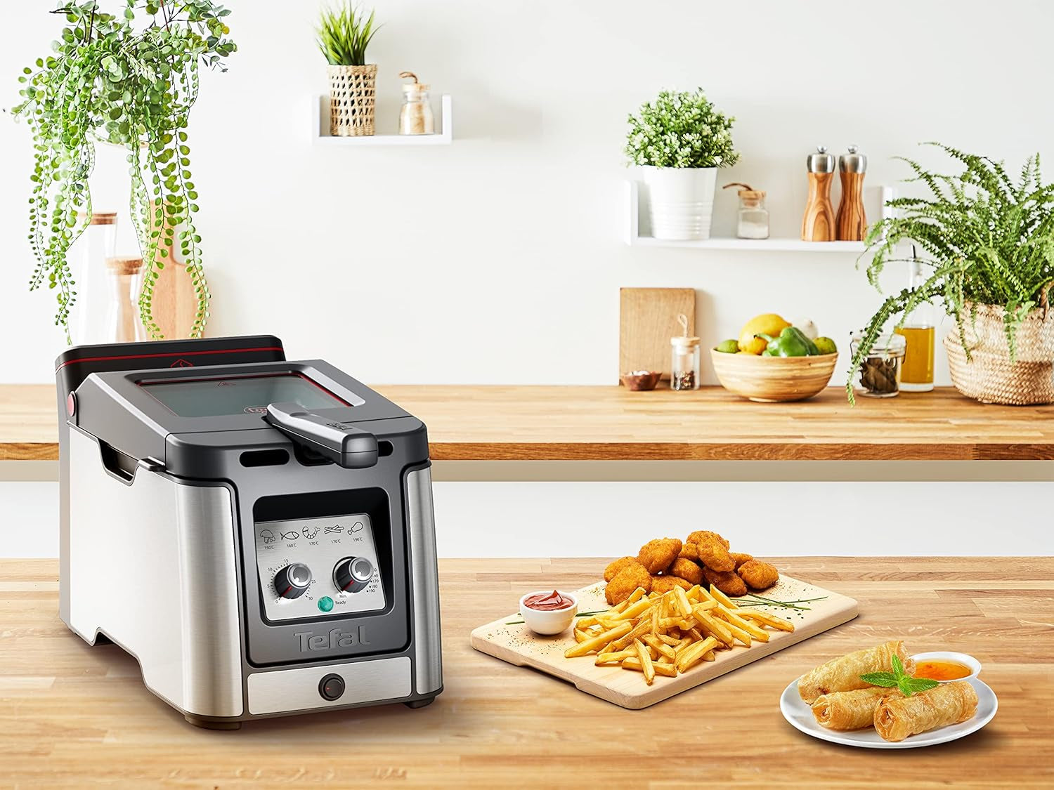 Tefal FR600D Clear Duo Frituurpan, frituren met minder rook en geurtjes, inhoud 1,2 kg, thermostaat, timer, groot kijkvenster zonder condens Huishoudelijke apparaten Naty Shop