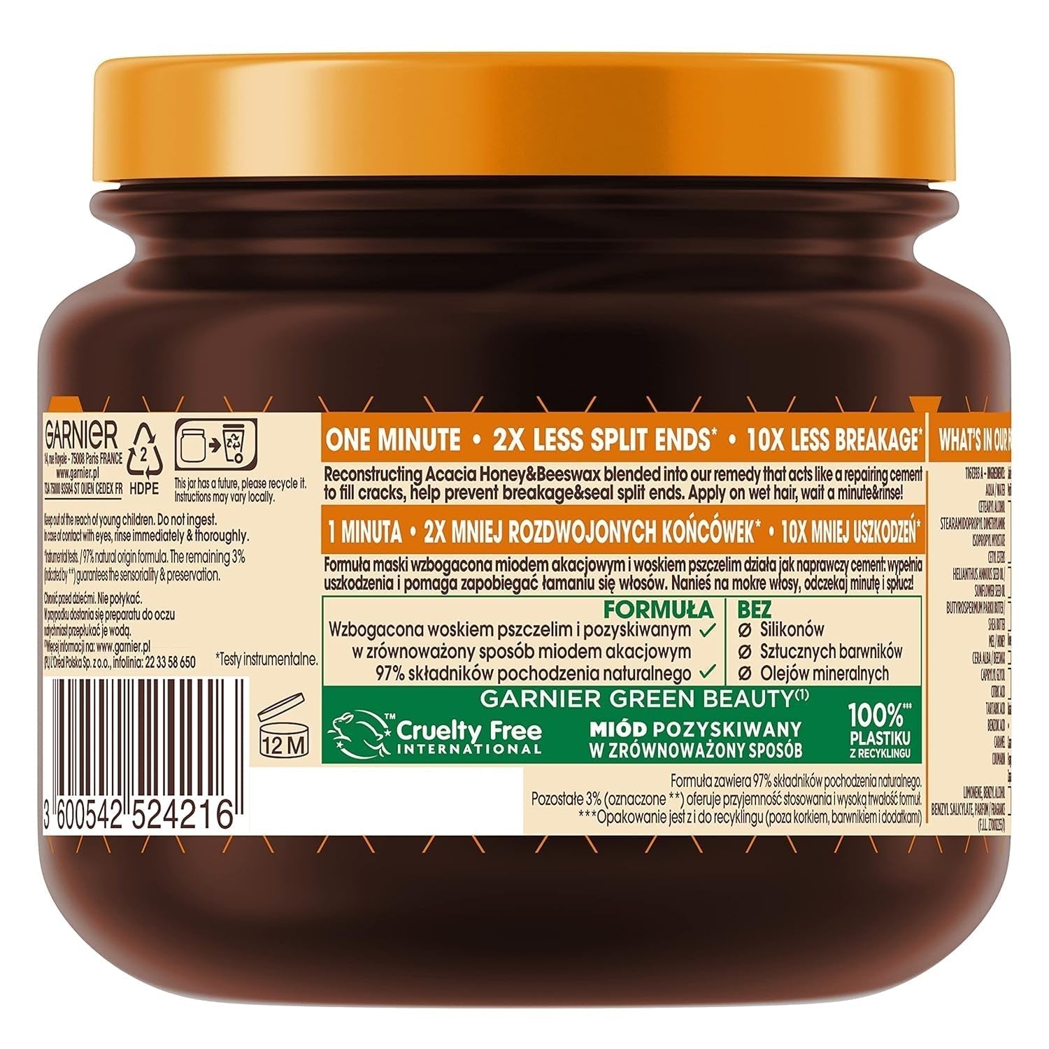 Haarmasker Garnier Botanic Therapy Honey Treasures 340ml Haarmasker Naty Shop