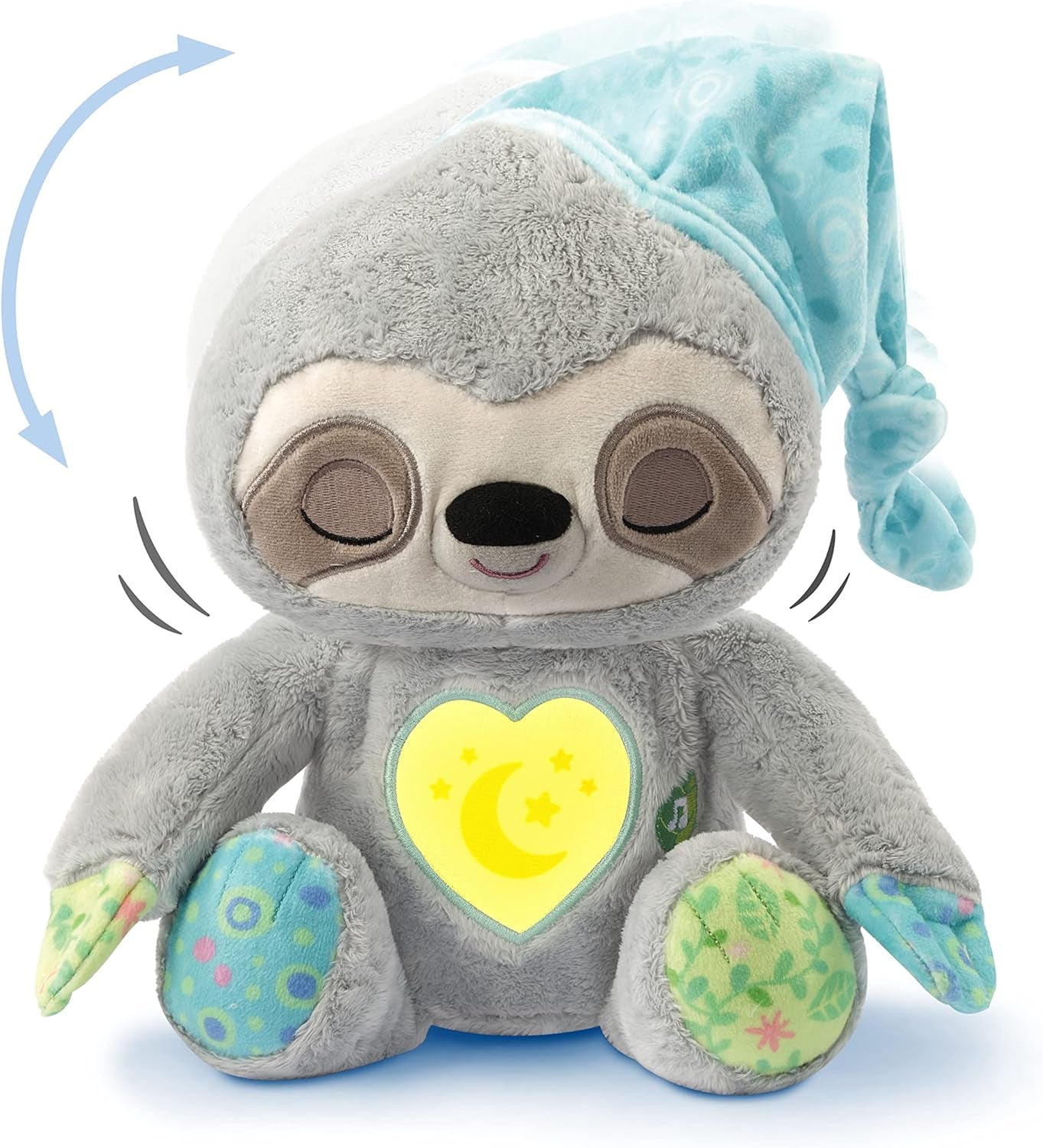 VTech Baby Schnarchi, de slaperige luiaard - Schattige knuffel om je te helpen in slaap te vallen - Met natuurlijke en alledaagse geluiden, muziek en nachtlampje - Voor baby's vanaf de geboorte Bebe Toys Naty Shop