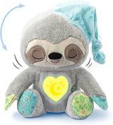 VTech Baby Schnarchi, de slaperige luiaard - Schattige knuffel om je te helpen in slaap te vallen - Met natuurlijke en alledaagse geluiden, muziek en nachtlampje - Voor baby's vanaf de geboorte Bebe Toys Naty Shop