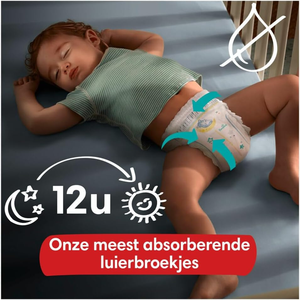 Pampers - Antislip babynachtdoekjes - Maat 6 - Kleinverpakking - 30 stuks - 15+ kg