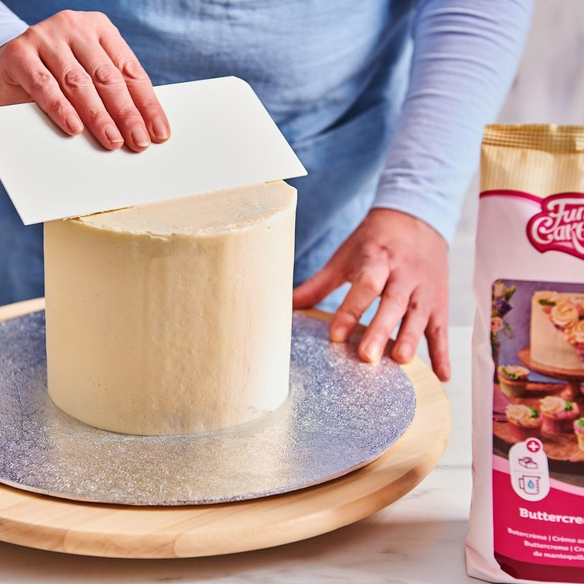 Funcakes Mix Für Buttercreme: Einfach Zu Berübenen, Cremig, Perfekt Zum Dekorieren, Abdecken Und Füllen Von Kuchen, Belag Auf Cupcakes, Halal., 1 Kg Mix voor bakken en koken Naty Shop