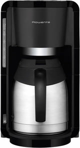Rowenta Adagio filter-espressomachine, roestvrijstalen thermische karaf, houdt koffie tot 4 uur warm, capaciteit van 10-15 kopjes, capaciteit van 1,25 liter, verwijderbare filtermand, automatische uitschakeling, zwart, CT3818