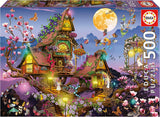 Educa - Puzzel 500 stukjes voor volwassenen | sprookjeshuis, puzzel van 500 stukjes voor volwassenen en kinderen vanaf 11 jaar, fantasie, sprookjes, feeën (19554) Puzzel Naty Shop Standaard titel