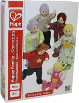Hape E3401 Vierseizoenenhuis, gemeubileerd en E3500 - Poppenfamilie, lichte huid
