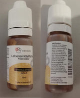 Wenburg voedingskleurstof, glitter, 11 ml, geconcentreerd, gemaakt in EU, vloeibaar. Voor het kleuren van deeg, drankjes, smaken, slijm - Goudglitter Voedselkleuring - Goudtaartkleuring - Goudglitter