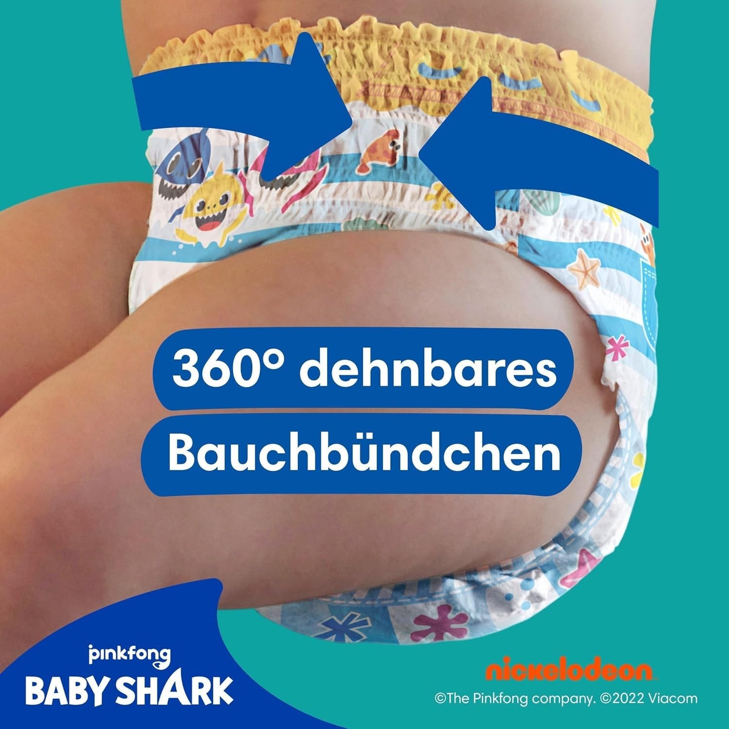 Pampers Maat 5-6 Splashers Baby Shark Limited Edition 10-pack wegwerpzwemluiers voor veilige waterbescherming