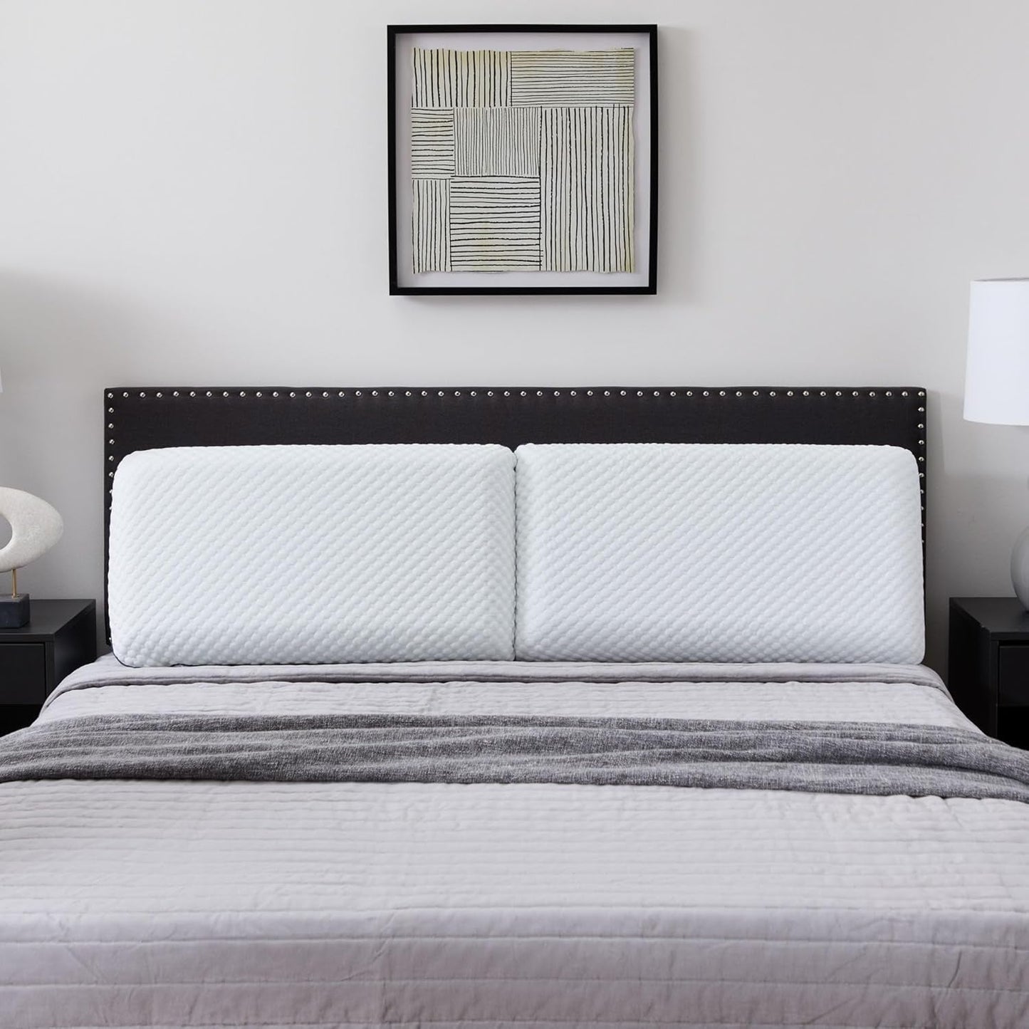 LUCID memory foam kussen met gel 40x60 cm - ademend - verkoelend effect - wasbare hoes - Oeko-Tex gecertificeerd kussen, wit