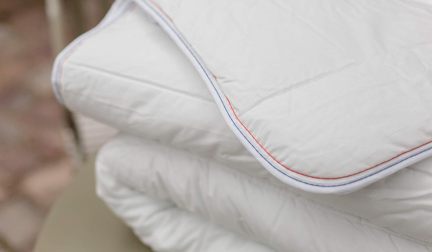 COLAS NORMAND Warm dekbed, wasbaar op 95°C, 240 X 220 Cm, duurzaam, microvezel, zacht, zijdeachtig en comfortabel, gemaakt in Frankrijk, wit Dekbedden en quilts Naty Shop