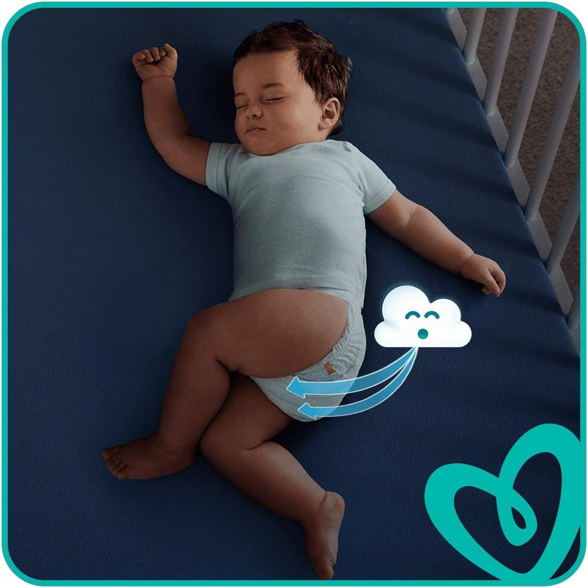 Luiers Pampers 81657566 Baby-Dry broek, wit
