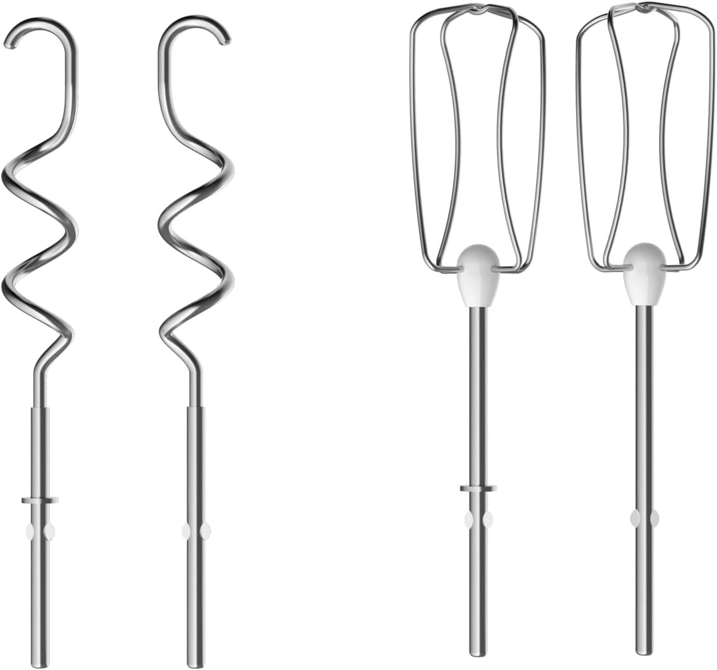 Tefal HT650E Power Mix Silence Handmixer | 600 Watt | Variabele snelheidsregelaar | Turbo- en Auswurf-functie | Extreme vrijetijdsmotor | Incl. 2 Rührbesen en 2 Knethaken | Tarwekeuken Naty Shop