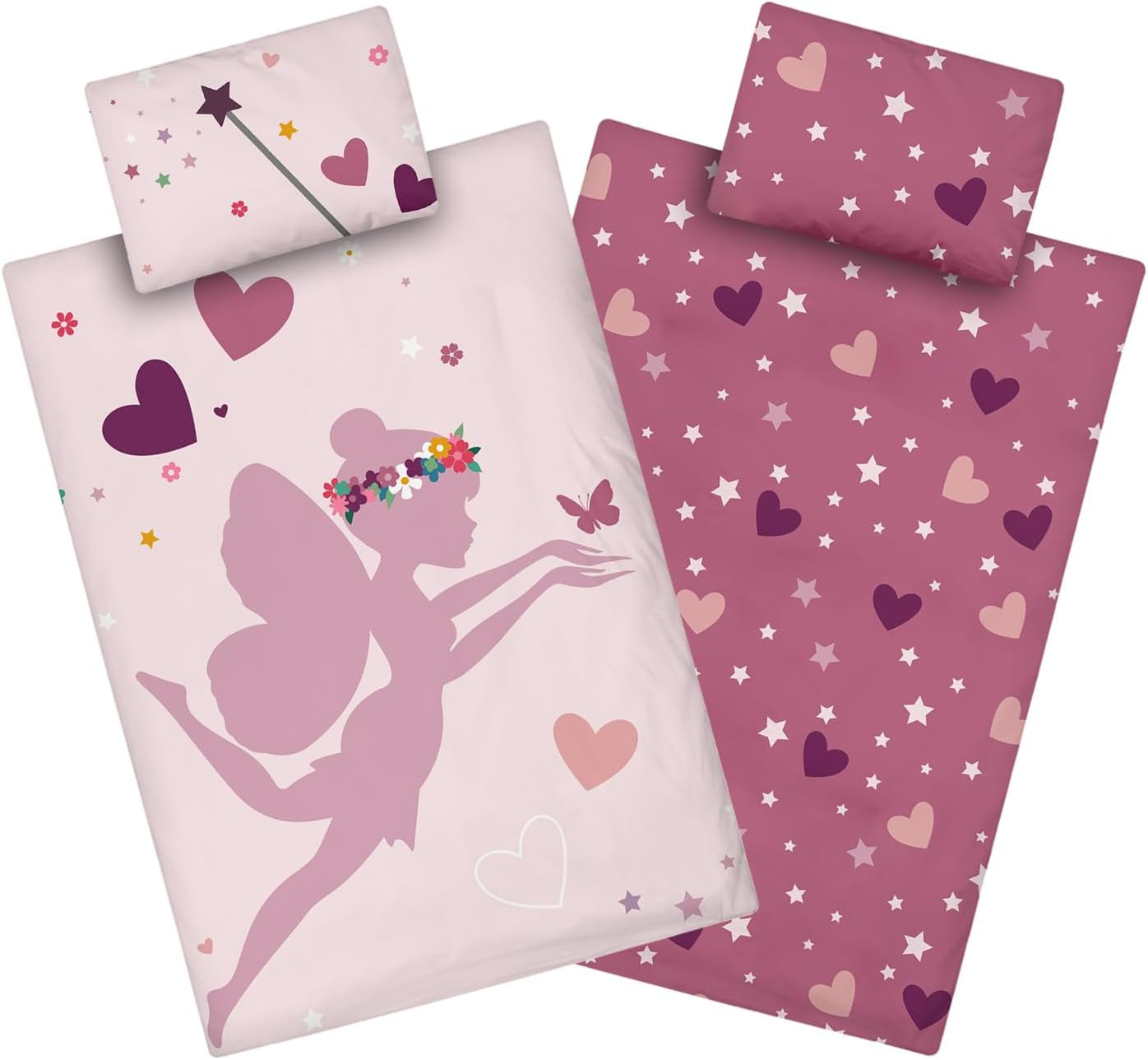 Aminata Kinderbeddengoed, feeën en elfjes, 100 X 135 cm Beddengoed - kinderen Naty Shop Standaard titel