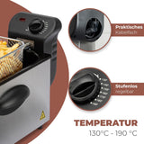 Bomann® oliefriteuse, capaciteit 3 liter, Cool Zone-technologie en afvoer, 2000 W Huishoudelijke apparaten Naty Shop