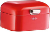 Wesco Mini Grandy broodtrommel in roze, gepoedercoate staalplaat, ventilatiegaten en stevige handgreep Voedselopbergdozen Naty Shop Rood