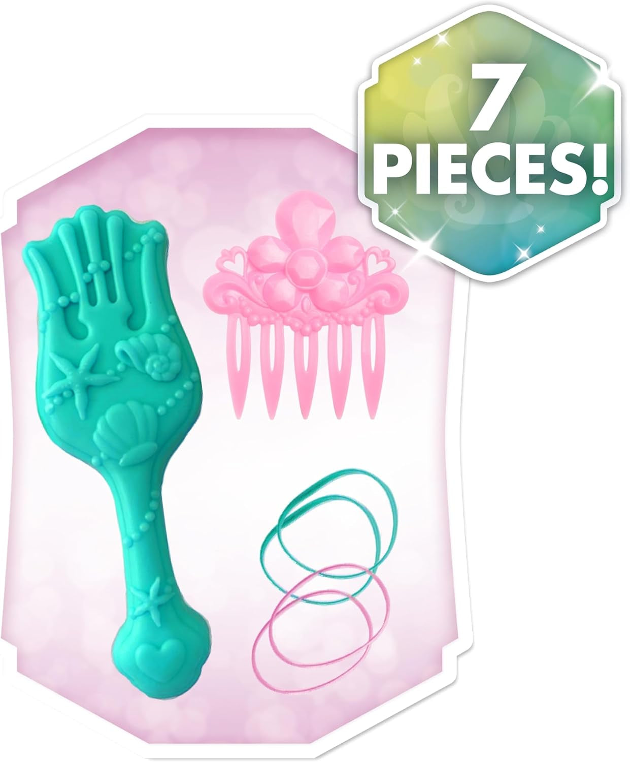 Ariel Just Play Disney Princess Haarhoofd 20 cm met accessoires 7-delige set Rood haarspeelgoed voor kinderen vanaf 3 jaar
