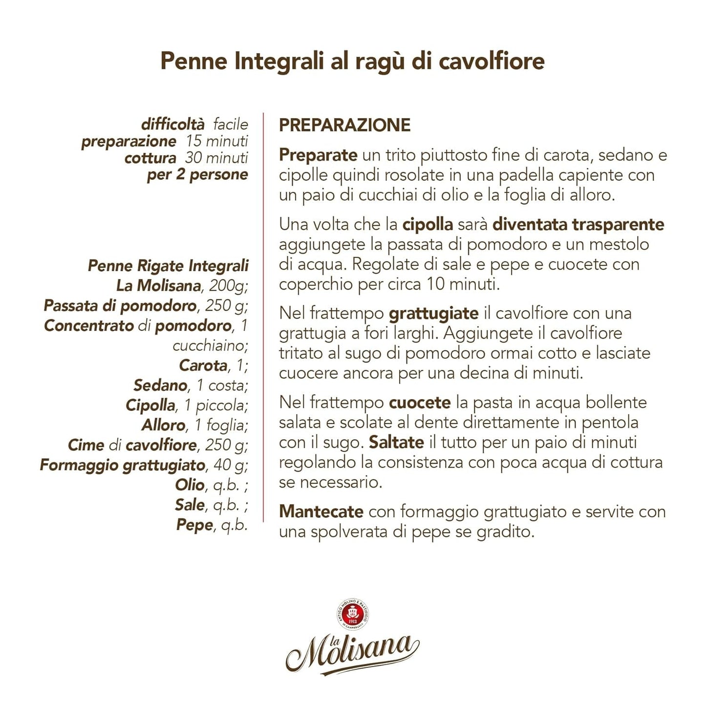 N°20 Penne Régate Integrale Paté 500 g - Lot van 6
