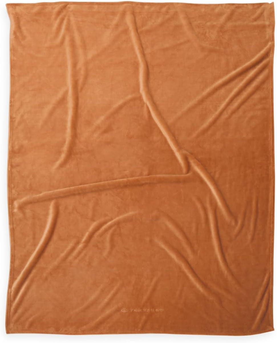 TOM TAILOR Wellsoft Deken, 150X200 Cm, 100% Polyester/ Wellsoft, geborduurd met logo, WELLSOFT BLANKET Oranje (Warm Coral) Dekens en dekbedden Naty Shop Oranje 150X200 Cm
