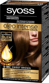 Syoss Oleo Intense Coloration 5-86 Zoetbruin 3-pack (3 x 1 stuk) Naty Shop Haarverf Bruin 1 stuk (3-pack)