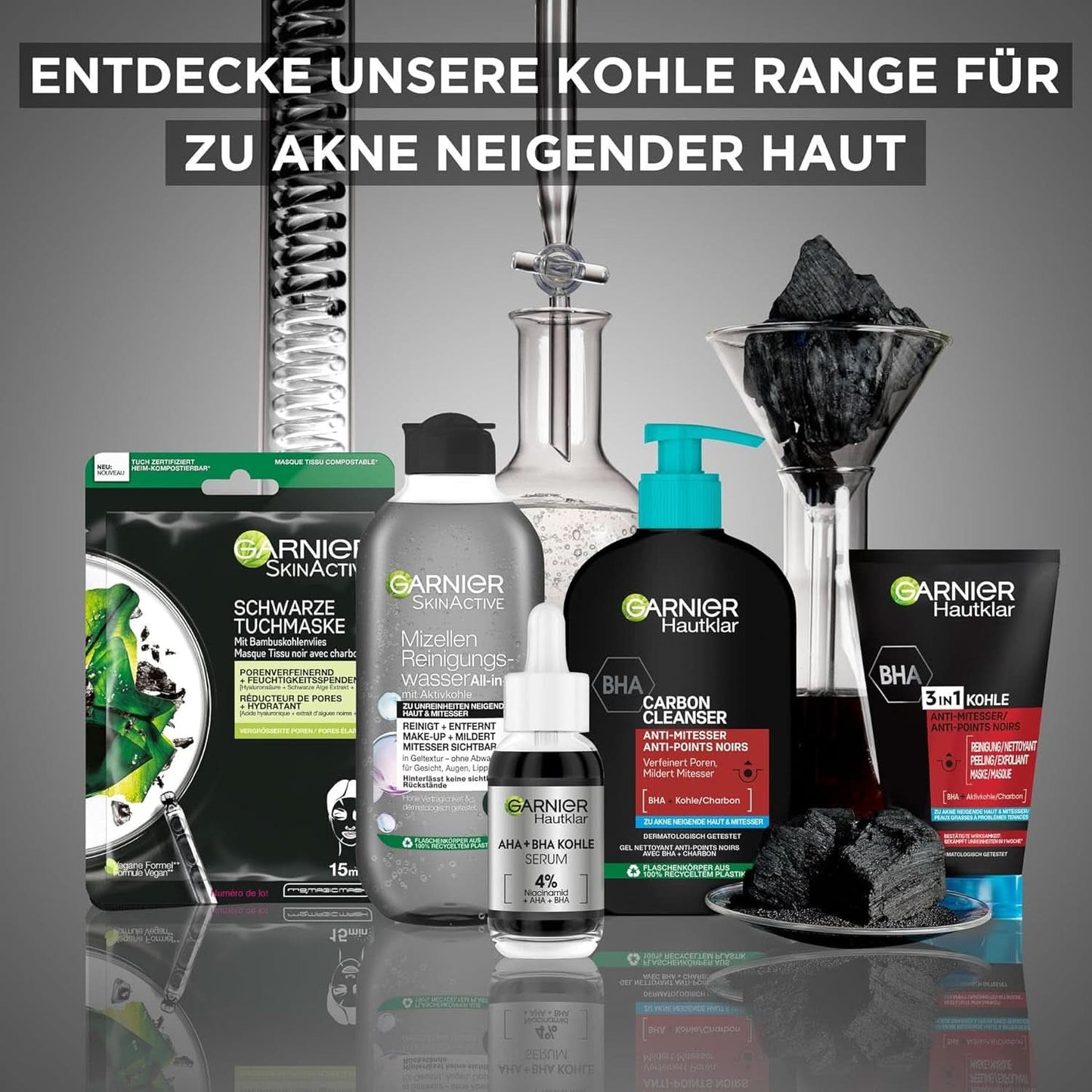 Garnier Charcoal Cleanser Gezichtsreinigingsgel tegen mee-eters en puistjes 250ml Douche & Bad Naty Shop