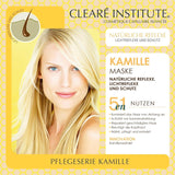 Clearé Instituut | Kamillemasker | Voedt, conditioneert en ontwart | Gouden glans en glans | 97% natuurlijke ingrediënten | Verzacht de hoofdhuid Met kamille-extract |150 ml Naty Shop haarmasker
