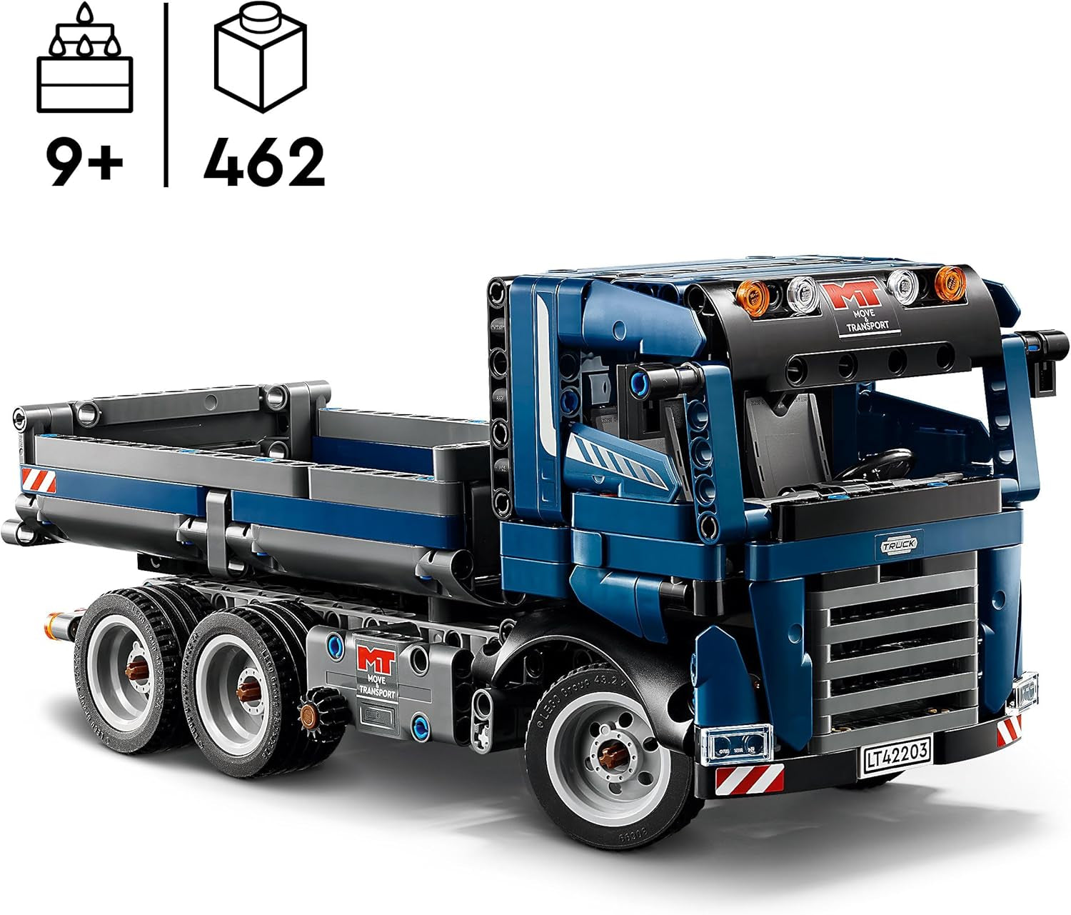 LEGO Technic Dump Truck speelgoed met stuur en beweegbare dumptruck - blauw bouwvoertuig - cadeau-idee voor verjaardagen of feestdagen - bouwset voor jongens en meisjes vanaf 9 jaar 42203 Bouwsets Besuche den LEGO-Store