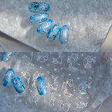 Glitter nagelstickers Zomerwatergolven Sterrennagelkunst Fantasie Zeewatergolven Nagelontwerpen Nagelstickers Zeewatergolven Nagelaccessoires Nagelkunst