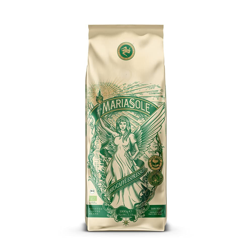Biologische espressokoffie, zakjes van 250 g - Traditioneel gebrand op houtvuur, ambachtelijk - Premium biologische koffiebonen voor automatische espressomachines en portafilter