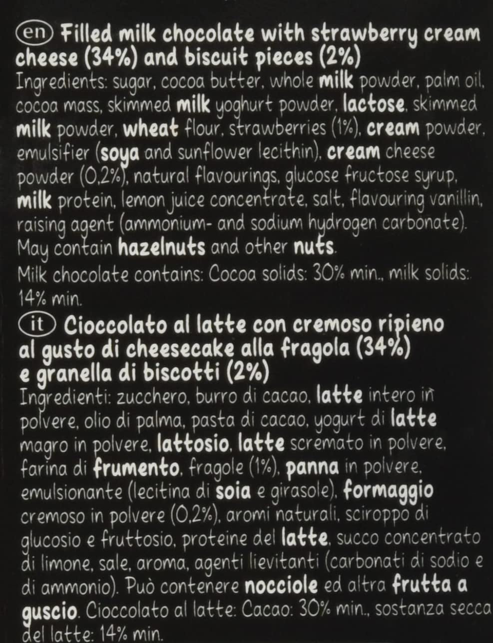 Lindt HALLO Aardbei-chocolade-cheesecake | Reep 100g | Melkchocolade met Aardbeienkwarkroomvulling | Chocoladereep | Chocoladecadeau (pak van 5)