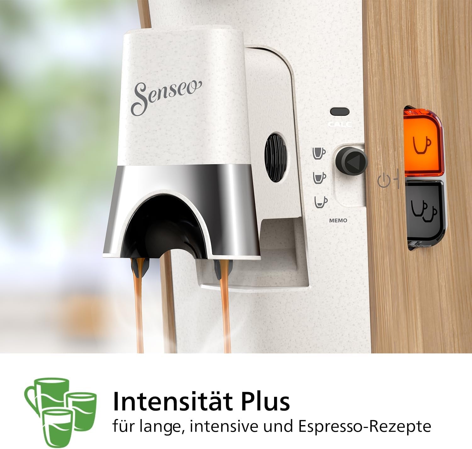 Espressomachine met PHILIPS Senseo Select capsules - Intensity Plus, met Memo-functie voor 3 koffiespecialiteiten, Crema Plus, ecologisch product, hoge kwaliteit, zijdewit (CSA240/05)