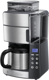 Russell Hobbs koffiezetapparaat met molen en thermische karaf [digitale timer, douchekop voor optimale extractie en aroma] Grind&Brew (1-10 kopjes, 3 maalinstellingen) Filterkoffiezetapparaat 25620-56