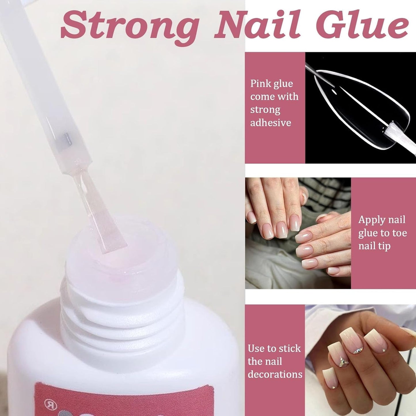 240 stuks korte kunstnagels set - korte natuurlijke kunstnagels om op te lijmen - naakt gradiënt kunstnagels voor box nagelverlengingen (nude gradiënt)