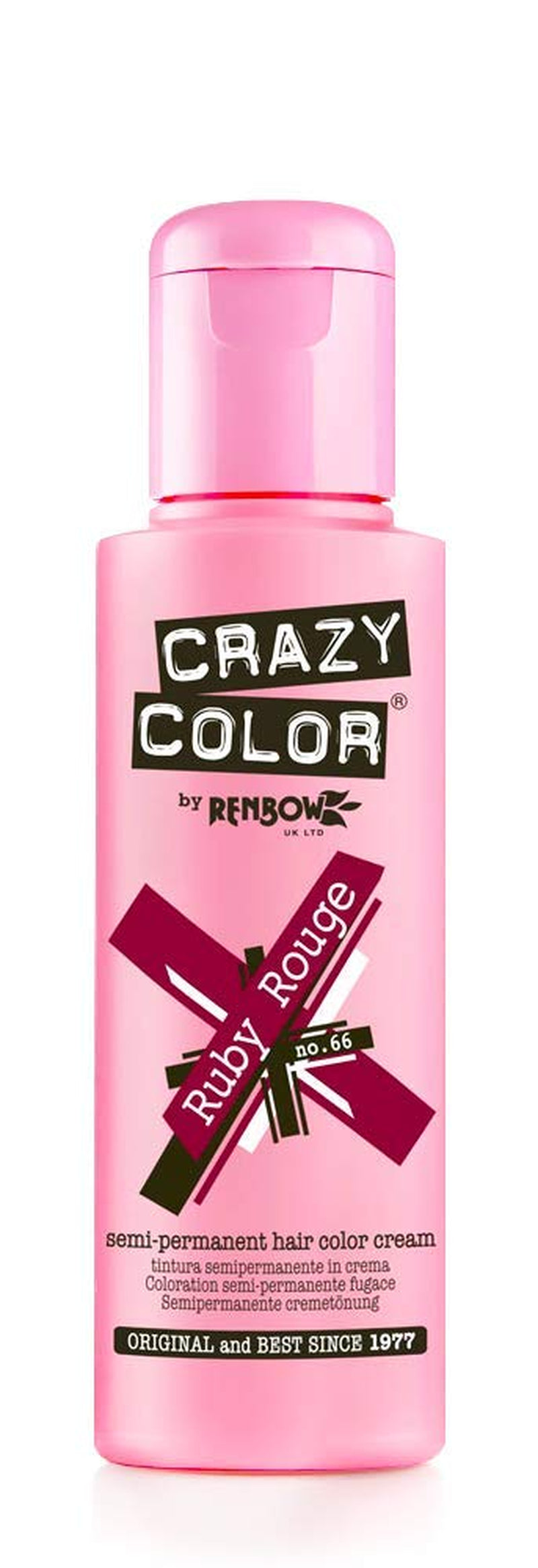 GO TOXIC UV semi-permanente haarkleuringscrème, 100 ml (1 pakje) Naty Shop Robijnrode haarverf 100 Ml (1 pakje)