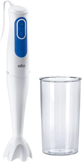 Braun Multiquick 3 MQ 3000 Smoothie+ Stabmixer – Pürierstab Mit 2 Geschwindigkeiten, Powerbell plus en Splashcontrol-Technologie, 700 Watt, Inkl. 600 Ml Mix- & Messbecher, Blau/Weiß Keuken Naty Shop Mq 3000 - Mixfuß Aus Kunststoff