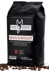 DUIVELSBRAAD | Koffiebonen 1KG | Extreem sterke koffie | Koffie met hoog cafeïnegehalte | Premium robuusta van