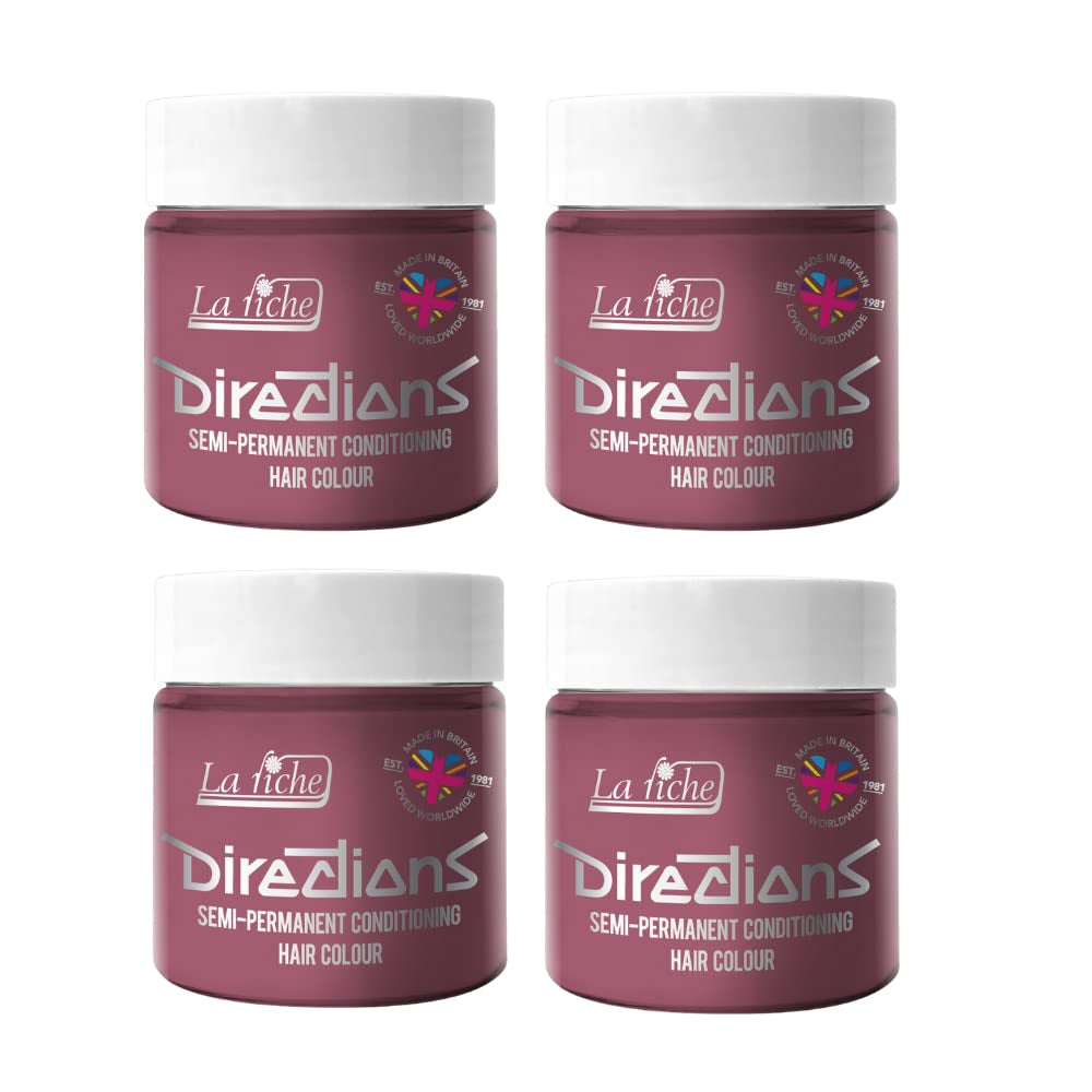 Directions semi-permanente haarkleuring 100 ml doos 4 pack (Pillarbox Red) Naty Shop Pastel Rose haarverf 100 Ml (pak van 4)